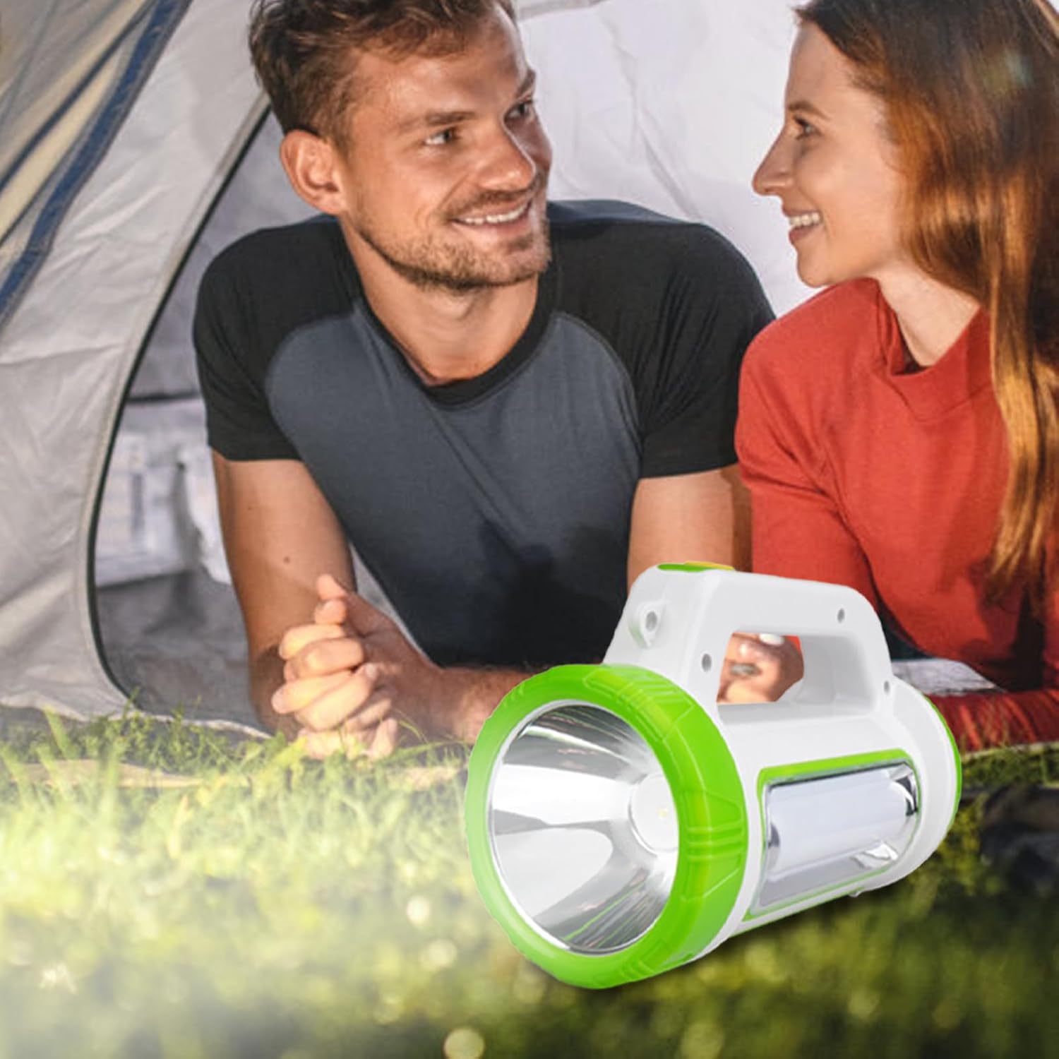 Портативний прожектор із функцією Power Bank JQ-6088 ∙ Лампа-ліхтар для намету та кемпінгу 6088-LED+COB - мініатюра 2