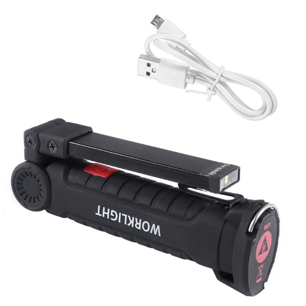 Універсальний перезаряджуваний ліхтар WorkLight W52 з магнітом і гачком ∙ Багатофункціональний LED ліхтар W-52-SMD+COB - мініатюра 4