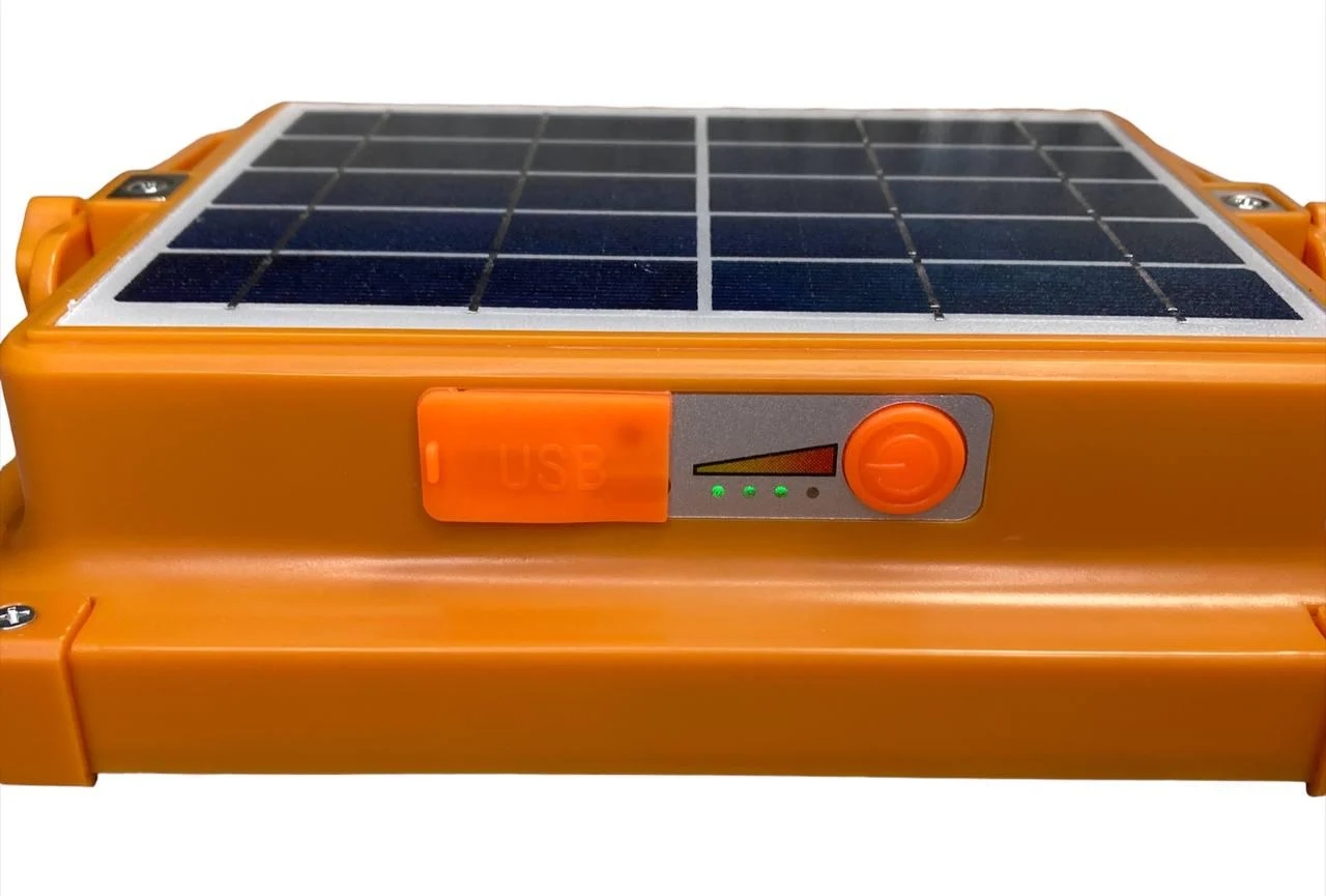 Потужний ліхтар-прожектор із сонячною панеллю Solar SL-D8 12000mAh ∙ Універсальний прожектор SL-D8 з акумулятором та USB-зарядкою - мініатюра 8