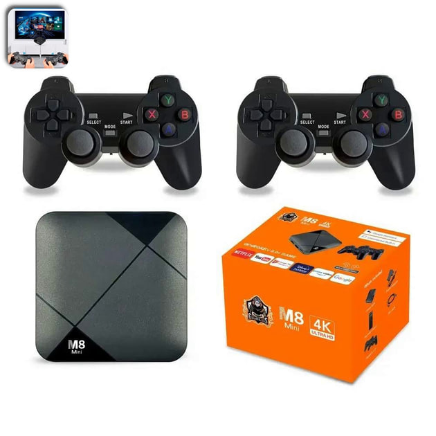 Стаціонарна ігрова приставка консоль micro USB 2 джойстика M8MINI ∙ Ігра ТВ приставка Smart Box Gamepad M8 Mini 64GB з бездротовими джойстиками - мініатюра 5