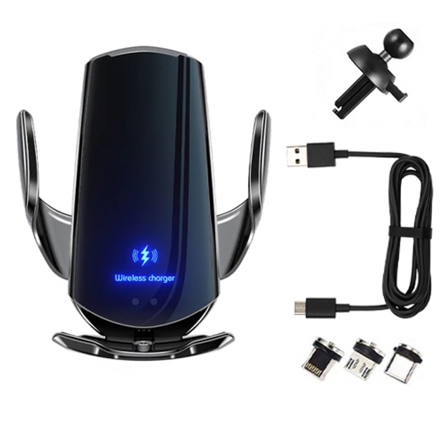 Автомобільний бездротовий зарядний пристрій Q3 потужністю 30 Вт ∙ Автотримач для телефону з функцією швидкого заряджання Q3