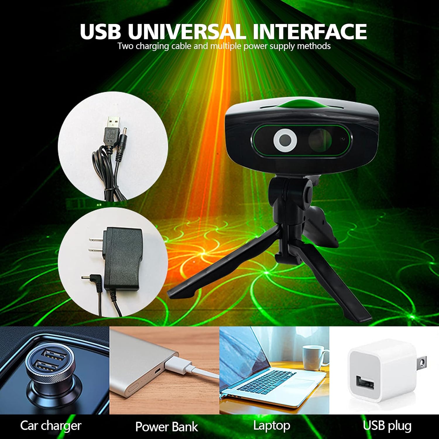 Установка-проектор для дискотек UKC RD-8010L з пультом ∙ Лазерна установка RD-8010L RGB+Пульт - мініатюра 3