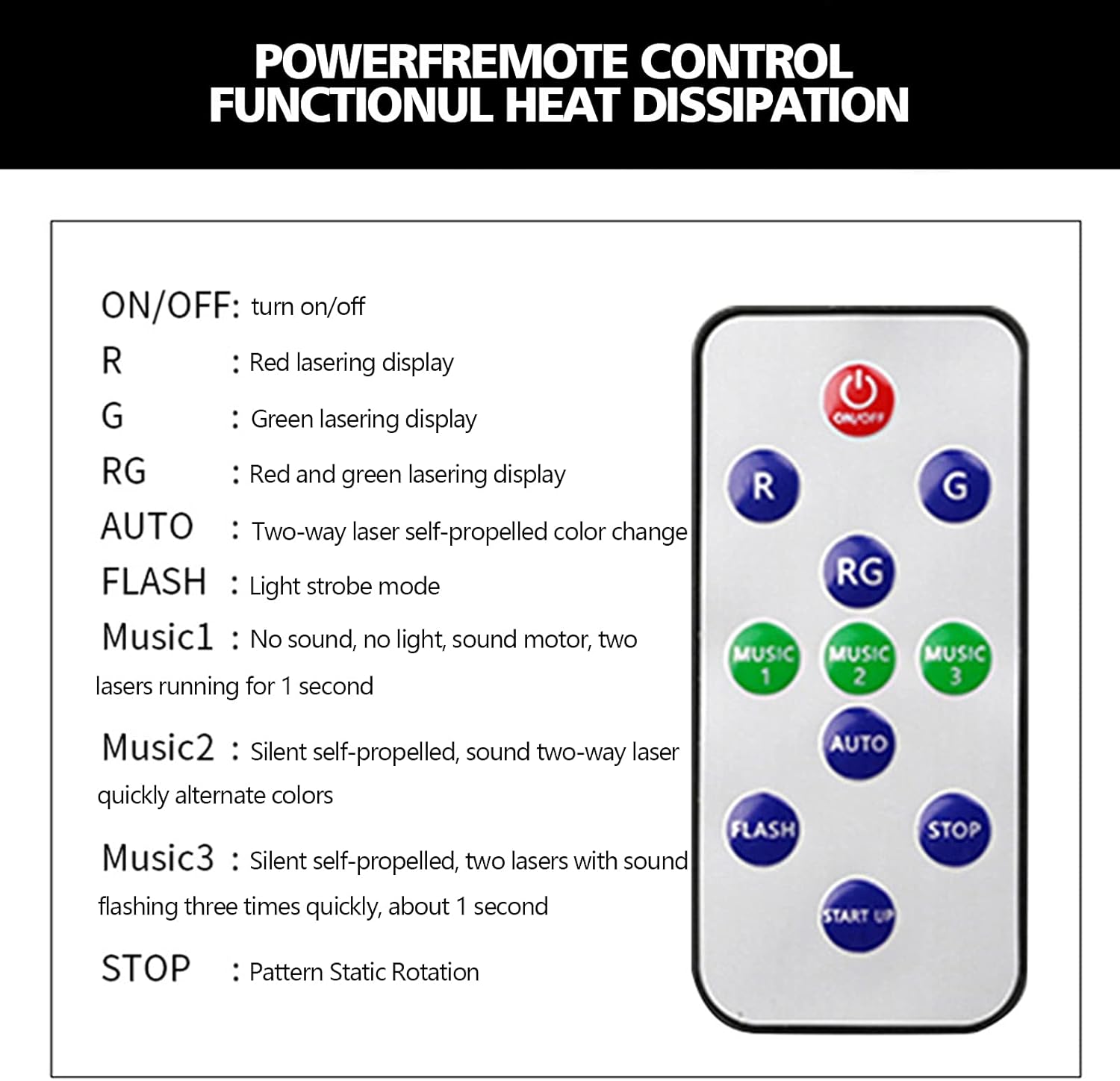 Установка-проектор для дискотек UKC RD-8010L з пультом ∙ Лазерна установка RD-8010L RGB+Пульт - мініатюра 6