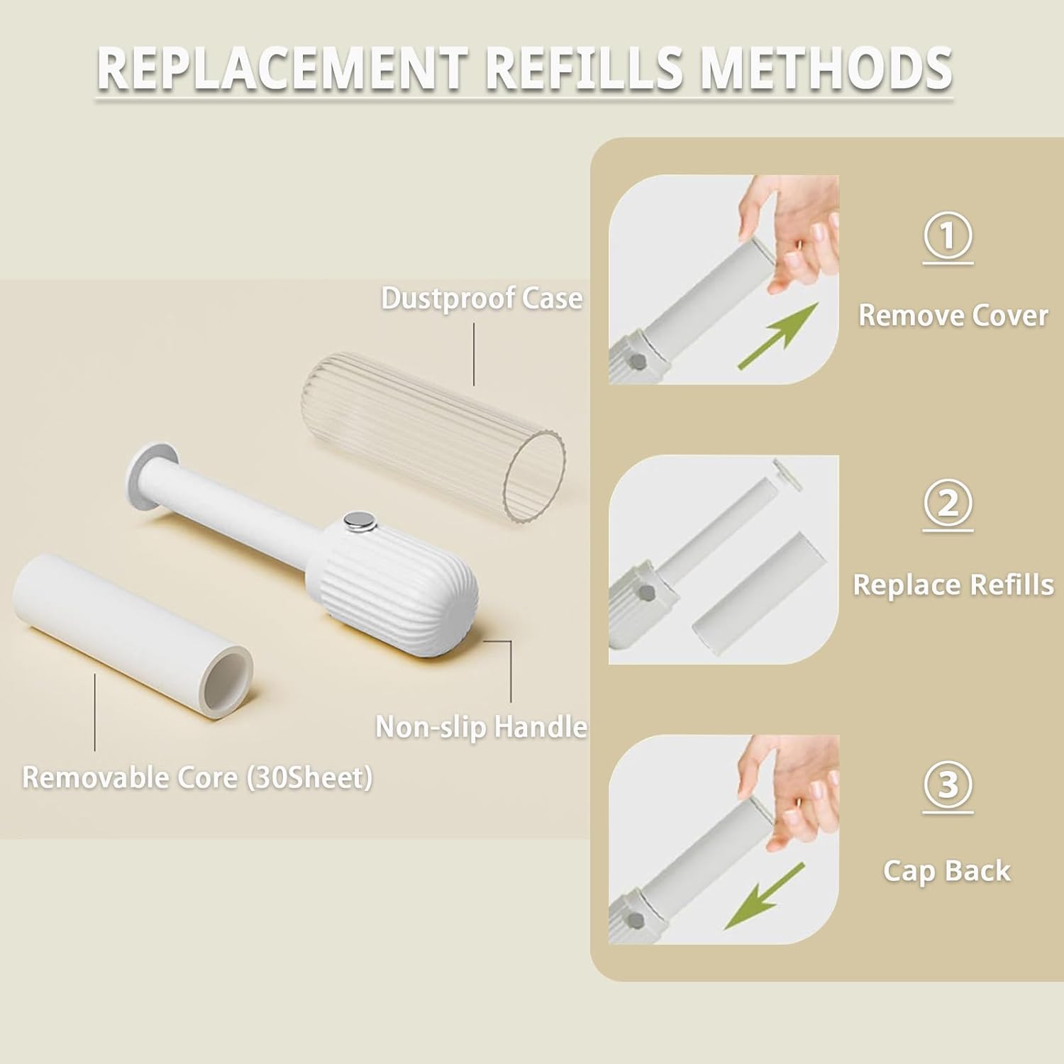 Портативна змінна клейка насадка для одягу ∙ Змінна клейка насадка для видалення шерсті домашніх тварин - мініатюра 7