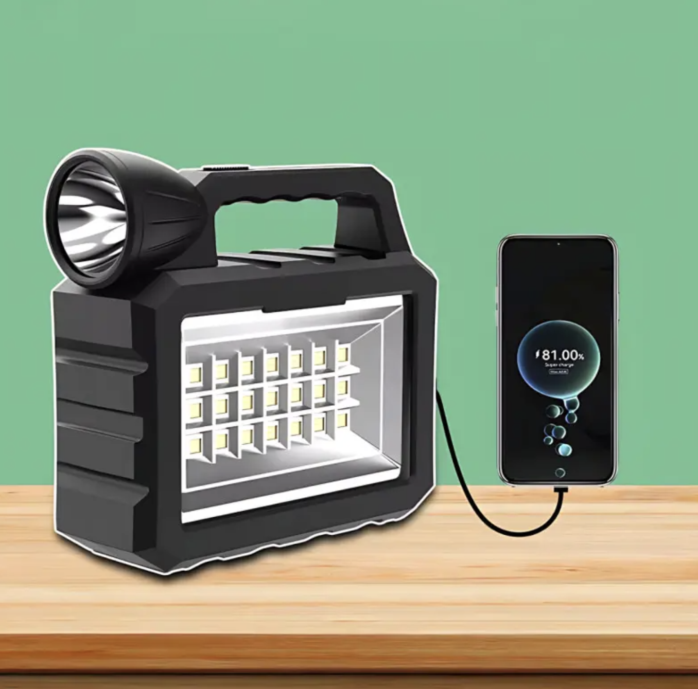 Зарядна станція портативна з сонячною панеллю ліхтарем та 3 лампочками CL 28 ∙ Портативна CL-28 сонячна станція - мініатюра 4