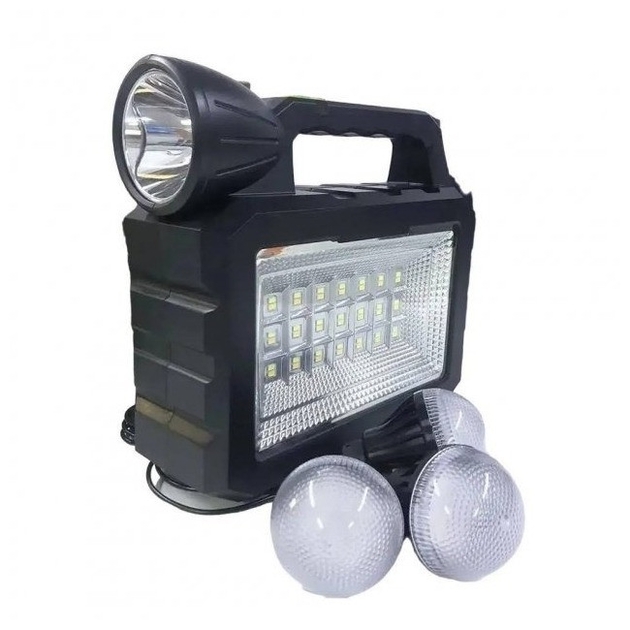 Зарядна станція портативна з сонячною панеллю ліхтарем та 3 лампочками CL 28 ∙ Портативна CL-28 сонячна станція - мініатюра 7