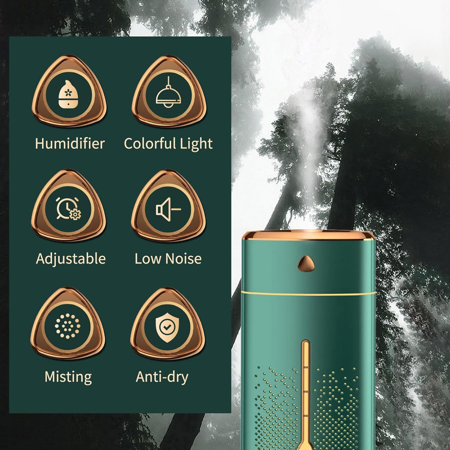 Зволожувач повітря з підсвіткою Fog Humidifier ART 8496 1000 мл ∙ Ультразвуковий зволожувач повітря для дітей Fog Humidifier - мініатюра 5