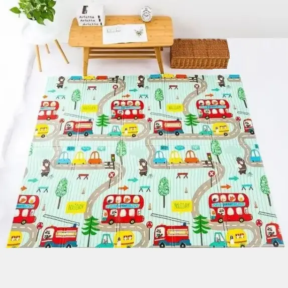 Дитячий розвиваючий складний термокилимок 200*180 см Folding baby mat Ігровий килимок для дітей (Автобус) - мініатюра 4