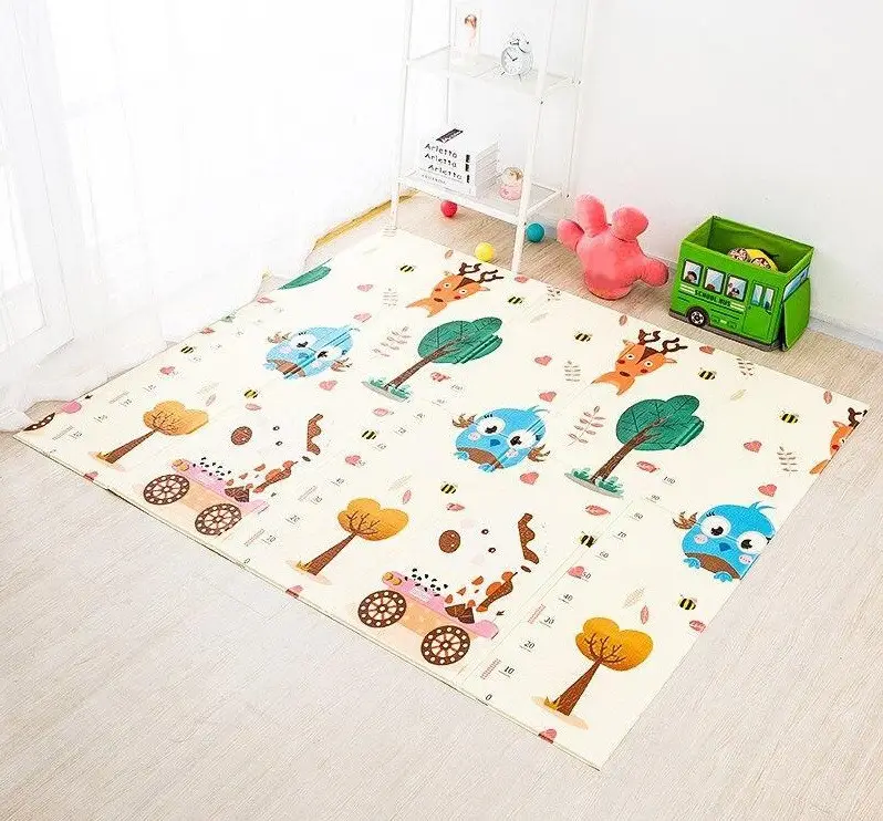 Дитячий розвиваючий складний термокилимок 200*180 см Folding baby mat Ігровий килимок для дітей (Сова)