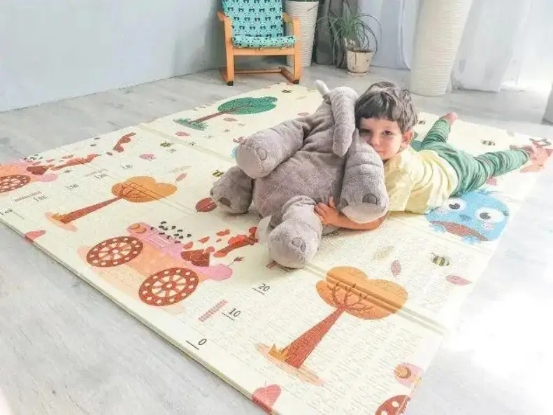Дитячий розвиваючий складний термокилимок 200*180 см Folding baby mat Ігровий килимок для дітей (Сова) - мініатюра 4