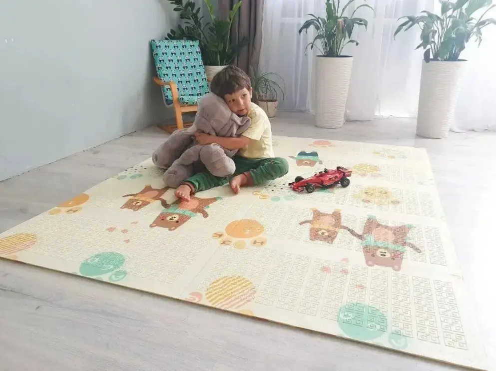 Дитячий розвиваючий складний термокилимок 200*180 см Folding baby mat Ігровий килимок для дітей (Сова) - мініатюра 5