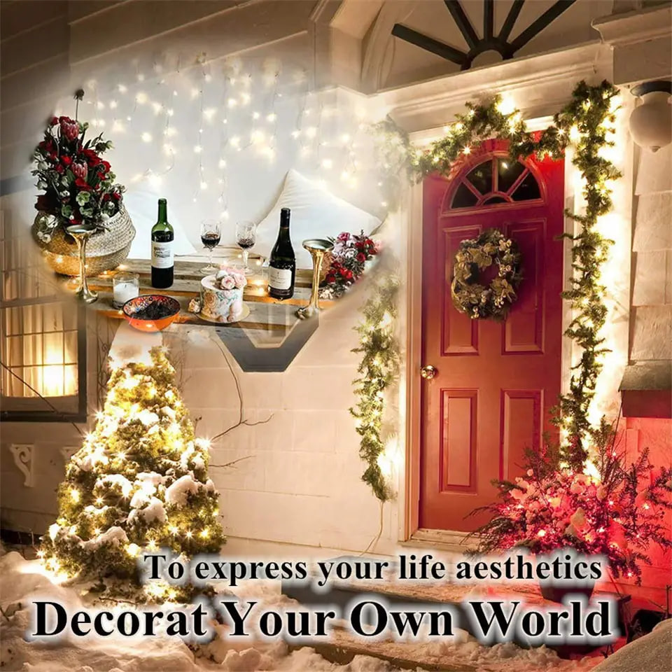 Світлодіодна гірлянда Роса USB 100м з пультом дистанційного управління ∙ Гірлянда мідна проволока 1000LED 100м USB 78-20 - мініатюра 8