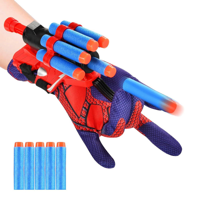 Іграшкова зброя Павутинка Людини-павука з м’якими кулями ∙ Рукавичка Людини-павука з м’якими кулями для дітей - мініатюра 2