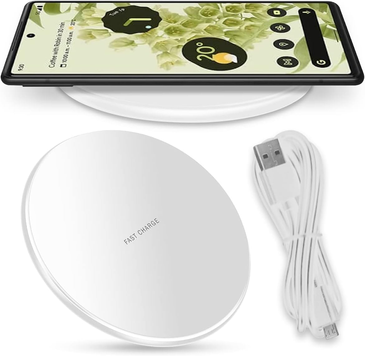Бездротовий зарядний пристрій Awei W7 ∙ Круглий зарядний пристрій 10W з технологією Qi