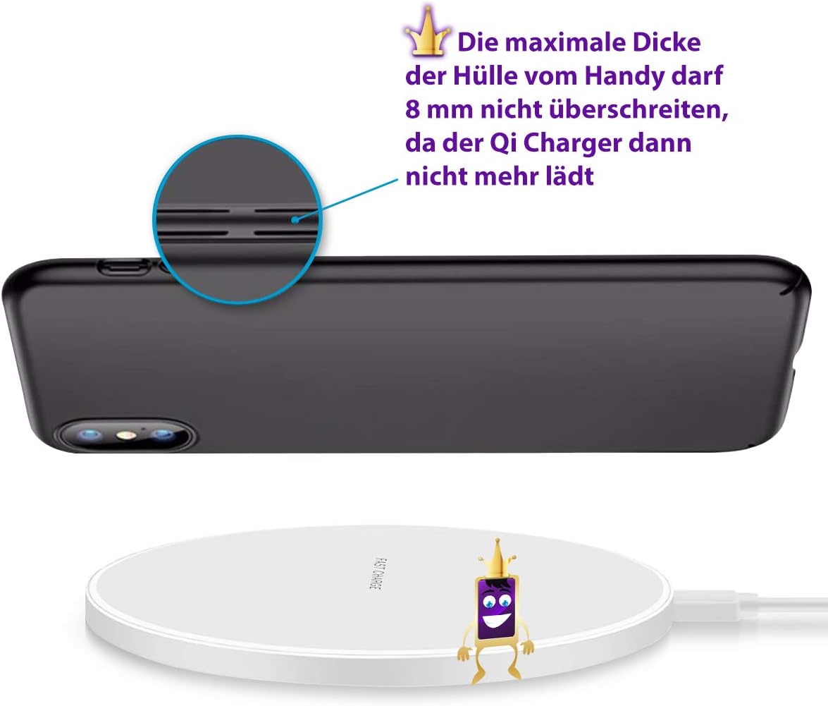 Бездротовий зарядний пристрій Awei W7 ∙ Круглий зарядний пристрій 10W з технологією Qi - мініатюра 4