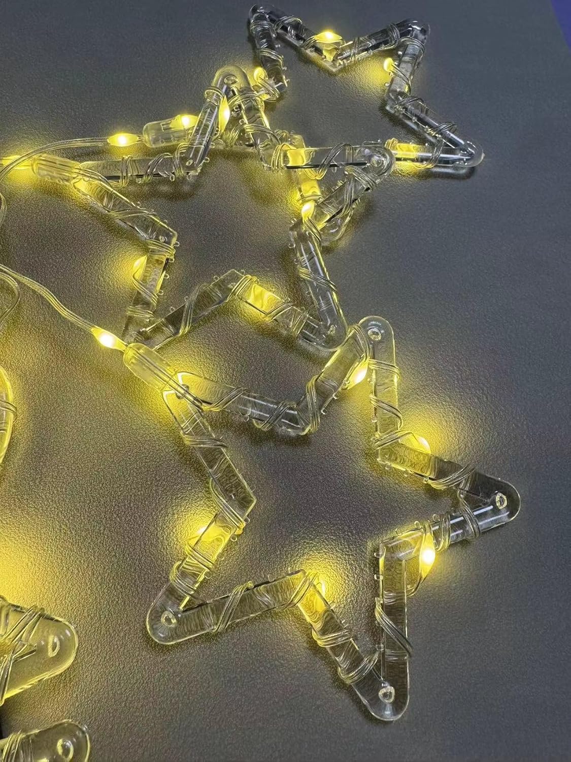 Гірлянда штора 10 фігурок Зірка + Ялинка теплий колір від USB SF-42 ∙ Новорічна штора-гірлянда SF-42 з фігурками та теплим білим світлом - мініатюра 3