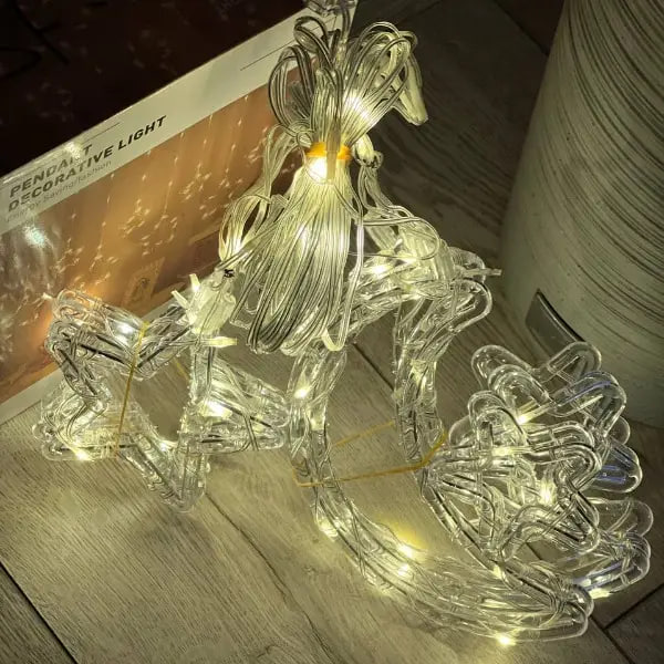 Гірлянда-штора Зірки та Місяць 3 м тепле світло USB ∙ Світлодіодна штора SF-43 із місяцем і зірками - мініатюра 5