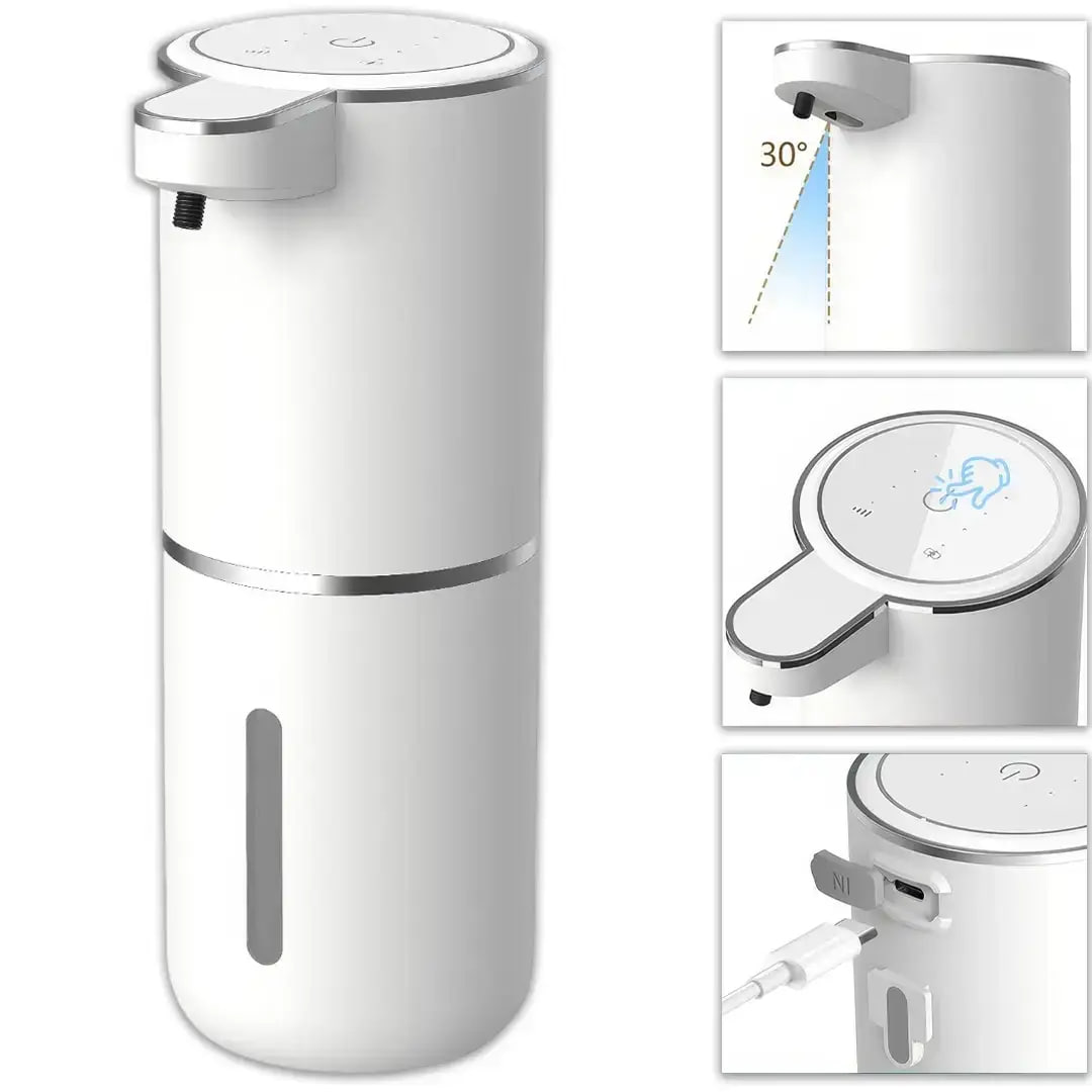 Дозатор сенсорний для піни від акумулятора 1458 ∙ Автоматичний диспенсер для рідкого мила 380 мл з USB зарядкою - мініатюра 5