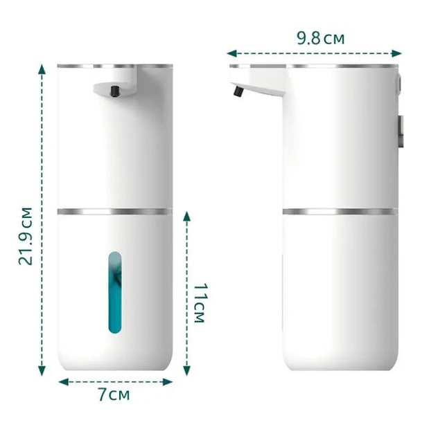 Дозатор сенсорний для піни від акумулятора 1458 ∙ Автоматичний диспенсер для рідкого мила 380 мл з USB зарядкою - мініатюра 8