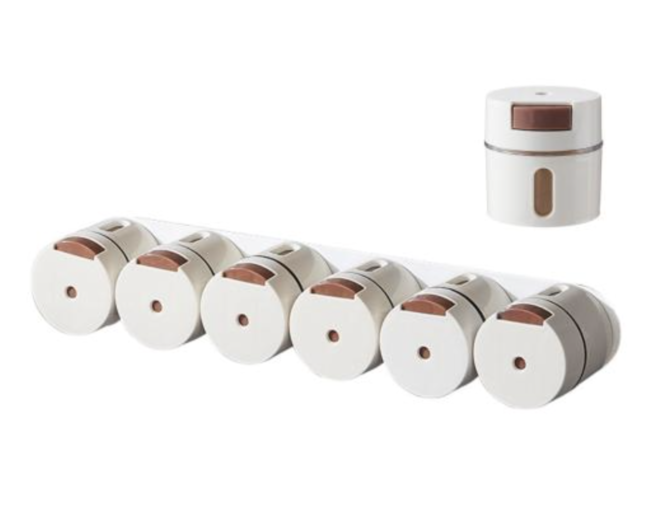 Набір магнітних баночок для спецій ∙ Настінний органайзер для солі та перцю для цукру