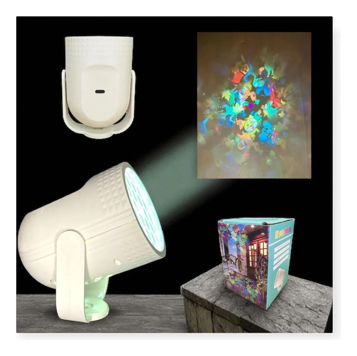 Дитячий світильник-проектор LY-1068 з милими тваринками ∙ Проектор для дітей Зверюшки Слайди LY-1068 - мініатюра 6
