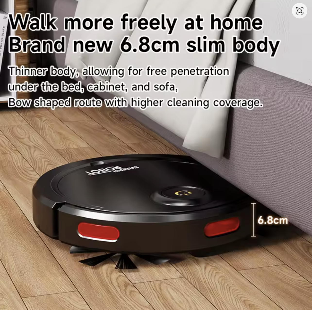 Автоматичний розумний пилосос NO-T23 для сухого прибирання ∙ Робот-пилосос NO-T23 для дому - мініатюра 9