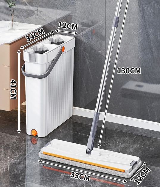 Комплект Mop Bucket 1065 для прибирання з автоматичним віджимом ∙ Швабра с Ведром Mop Bucket 1065 - мініатюра 11