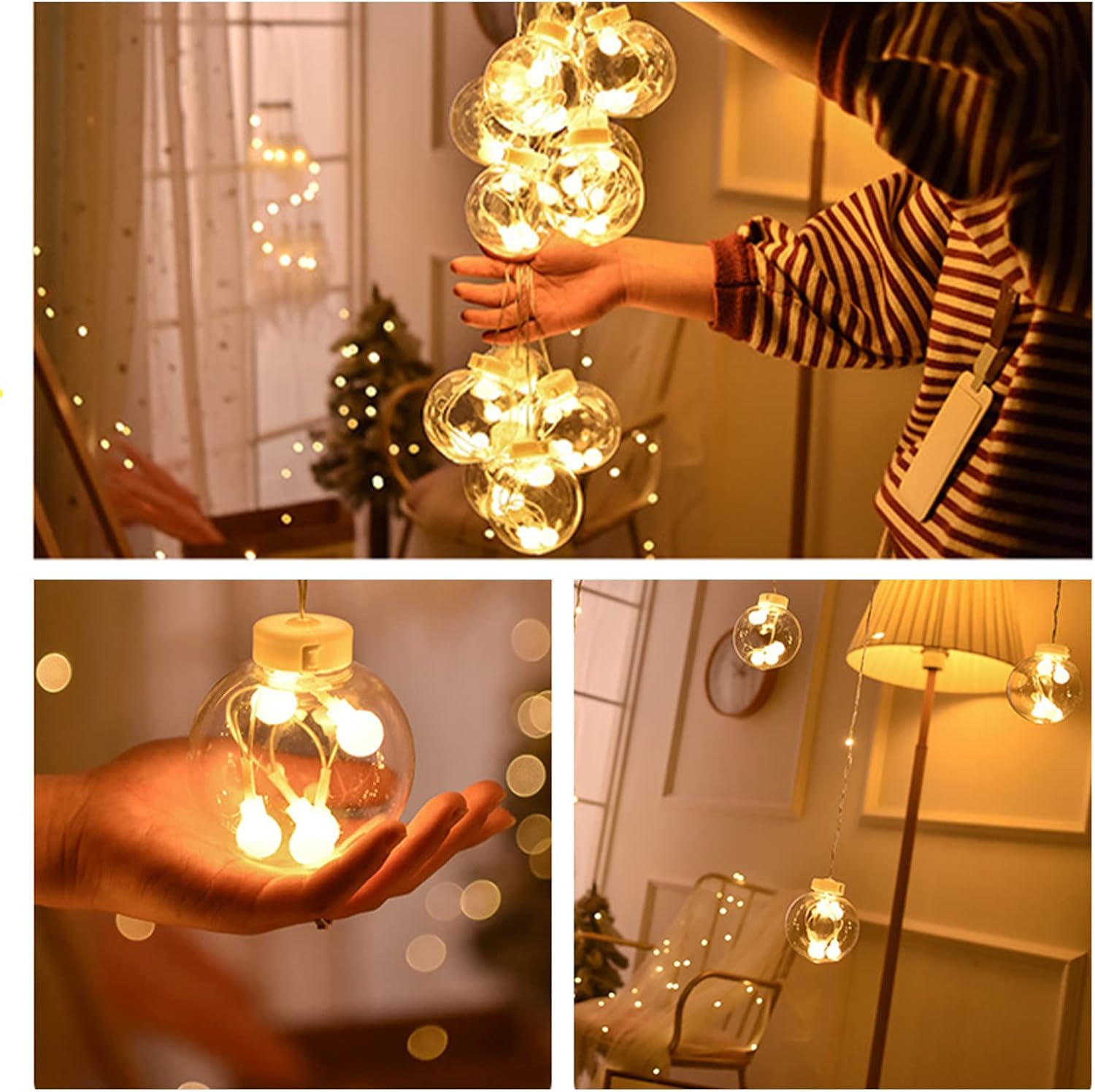 Світлодіодна гірлянда RD-071 штора Кулька в кульці ∙ Гірлянда RD-071 із теплим білим світінням - мініатюра 7