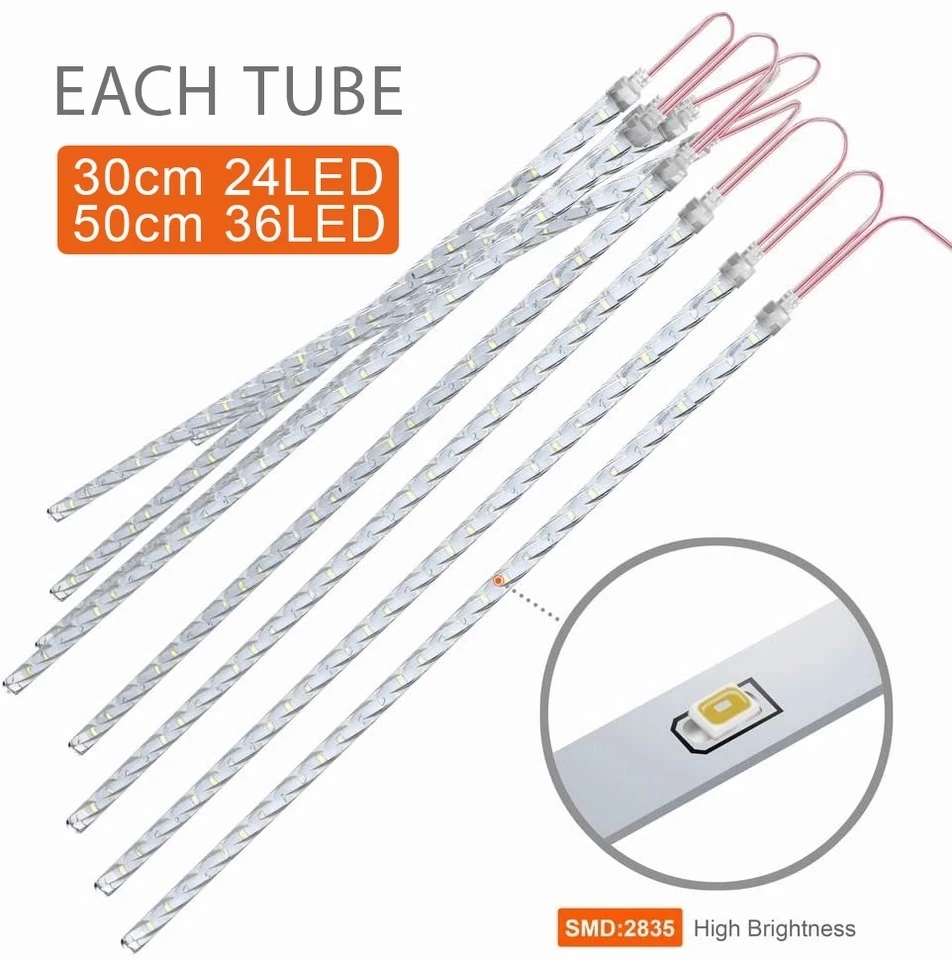 Світлодіодна гірлянда RD-110 Трубки-Сосульки 50 см ∙ LED гірлянда RD-110 Сосулька мультиколор - мініатюра 2