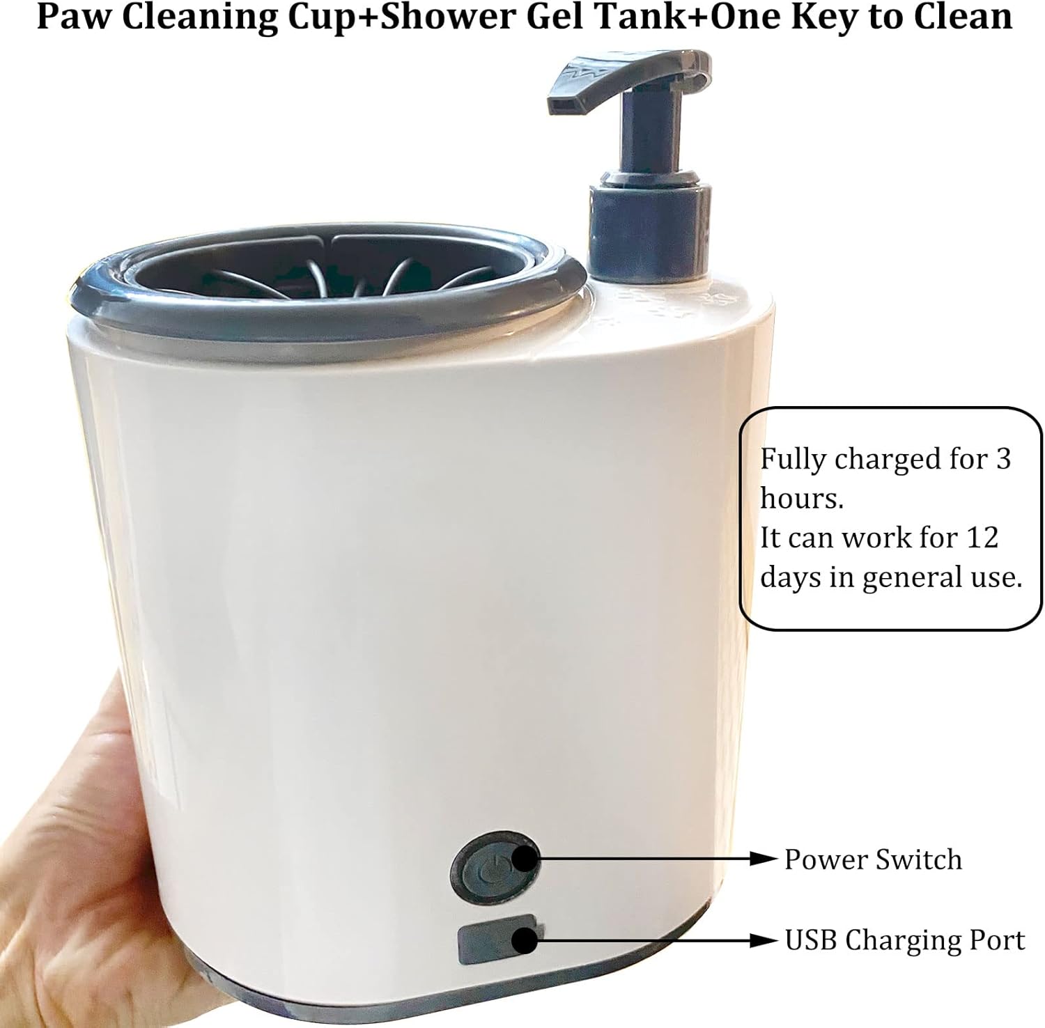 Автоматична лапомийка для домашніх тварин Pet Foot Washing Cup LY-149 ∙ Пристрій для очищення лапок котів і собак LY-149 - мініатюра 3