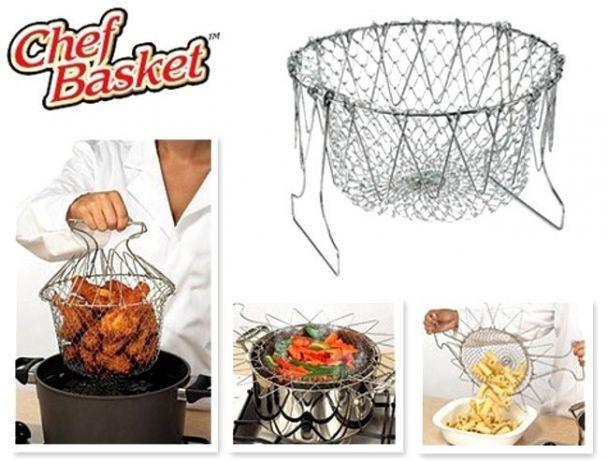 Складна решітка - кошик для смаження у фритюрі CHEF BASKET - мініатюра 2