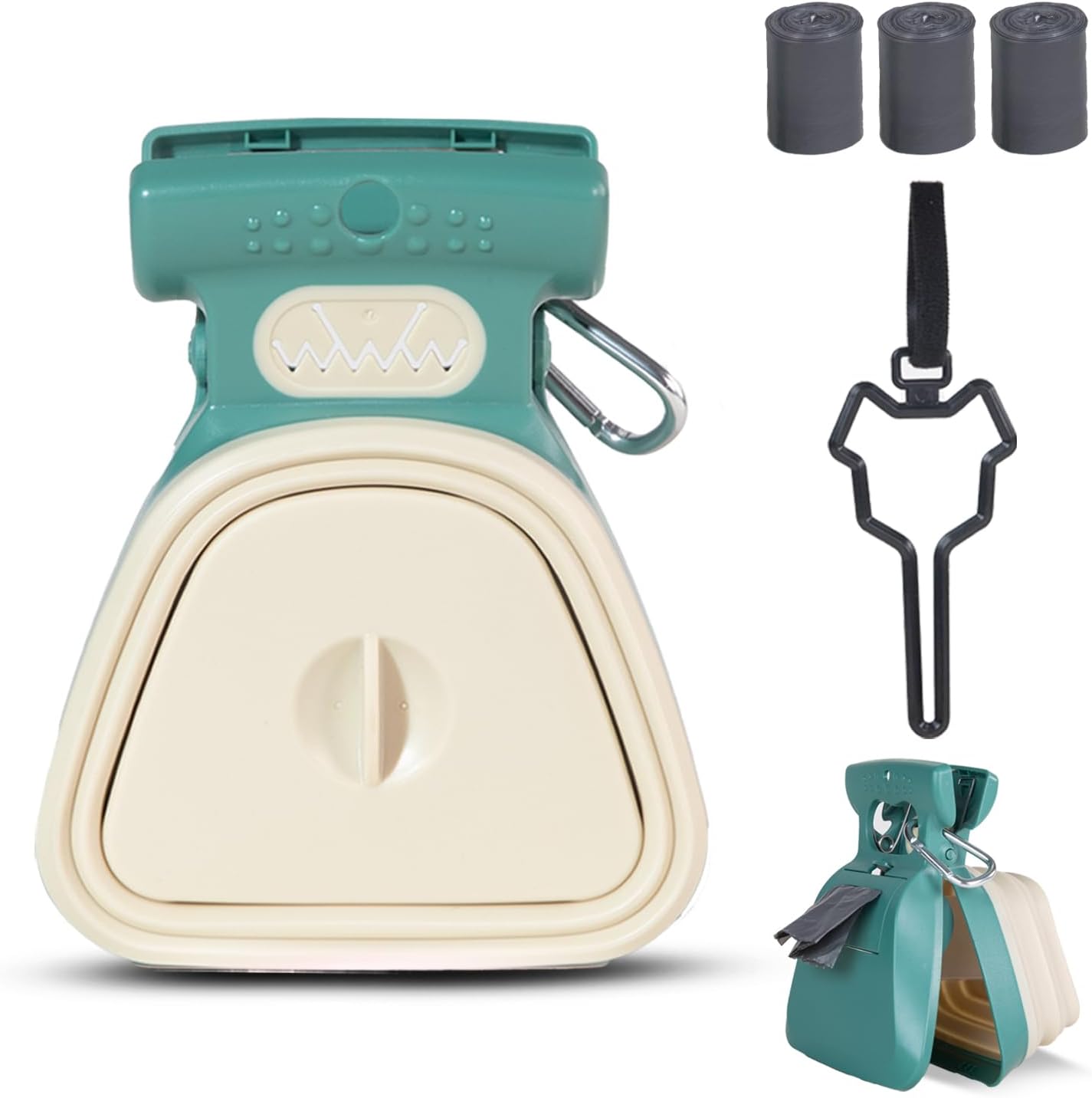 Повідок для собак із совком для прибирання + одноразові пакети Pet Toilet 1493 ∙ Набір для вигулу собак Pet Toilet 1493 із контейнером і пакетами - мініатюра 2