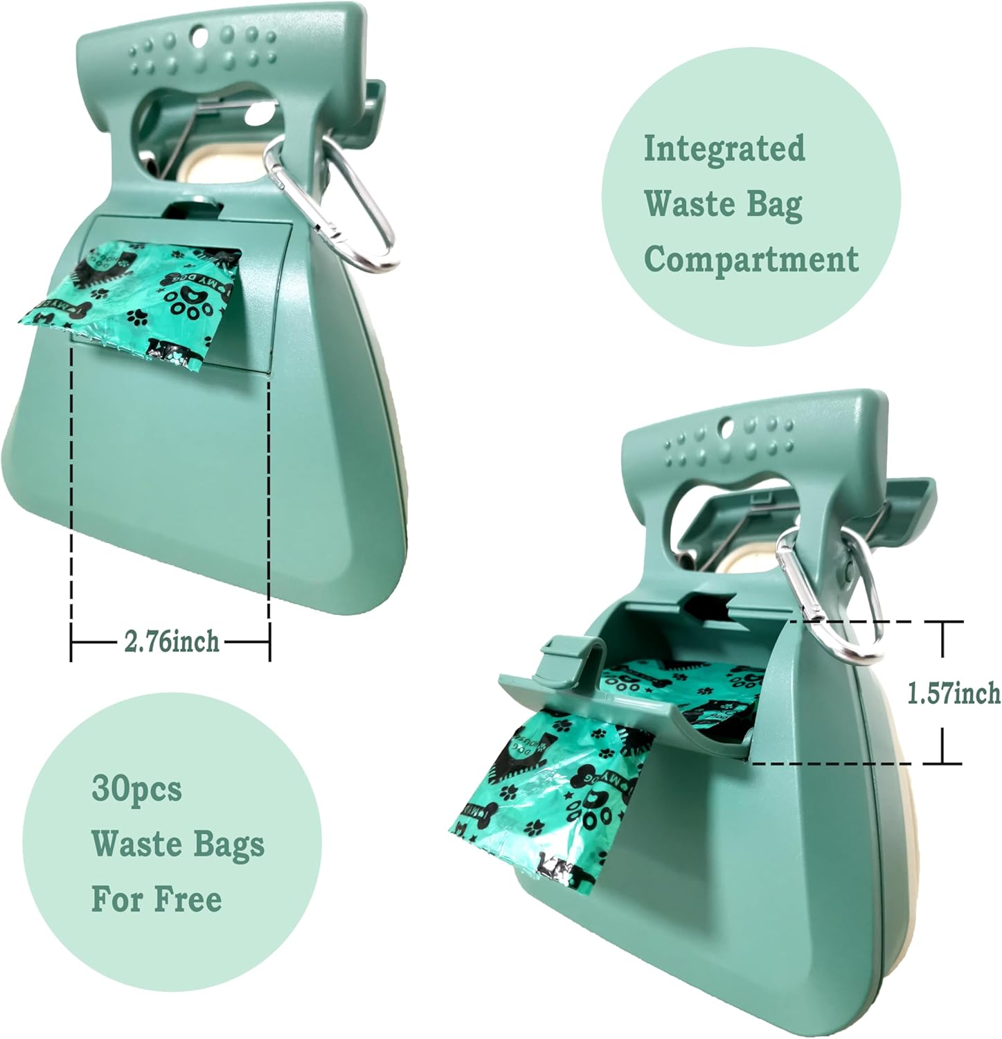 Повідок для собак із совком для прибирання + одноразові пакети Pet Toilet 1493 ∙ Набір для вигулу собак Pet Toilet 1493 із контейнером і пакетами - мініатюра 3