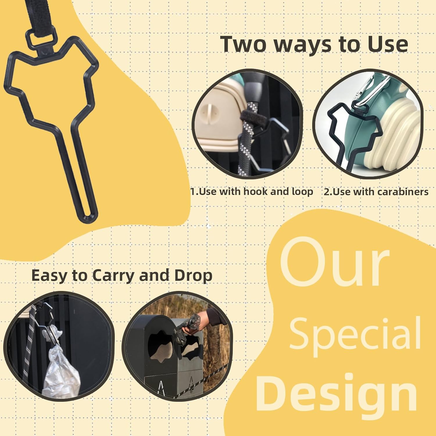 Повідок для собак із совком для прибирання + одноразові пакети Pet Toilet 1493 ∙ Набір для вигулу собак Pet Toilet 1493 із контейнером і пакетами - мініатюра 4