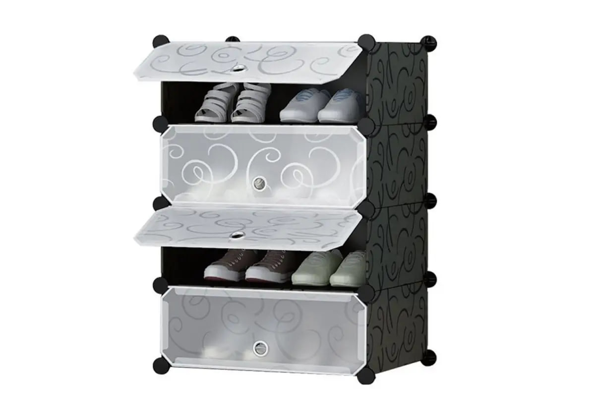 Компактна шафа-органайзер для взуття 37×37×73 см ∙ Пластикова шафа для взуття 37×37×73 см