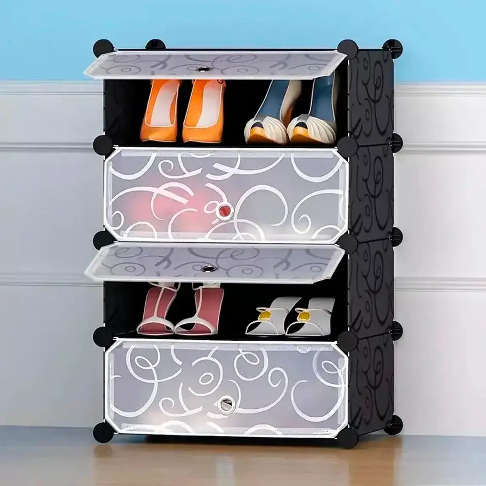 Компактна шафа-органайзер для взуття 37×37×73 см ∙ Пластикова шафа для взуття 37×37×73 см - мініатюра 5