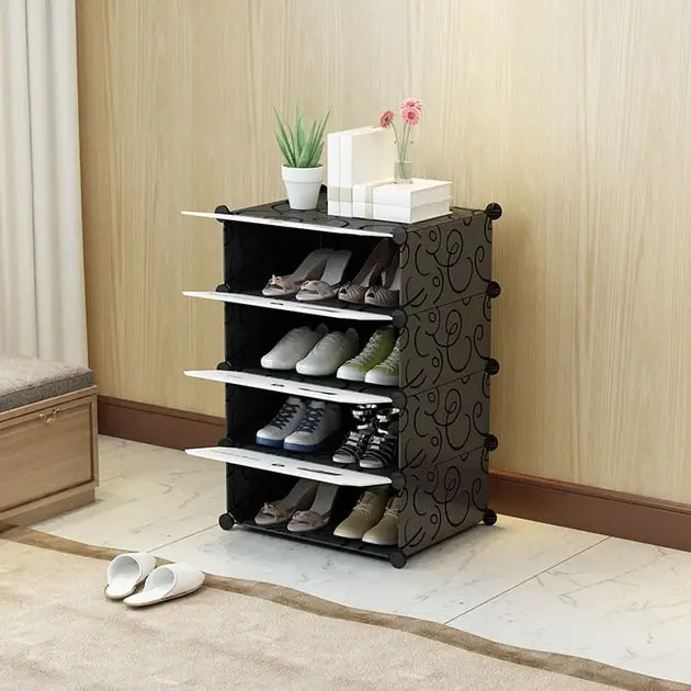 Компактна шафа-органайзер для взуття 37×37×73 см ∙ Пластикова шафа для взуття 37×37×73 см - мініатюра 7