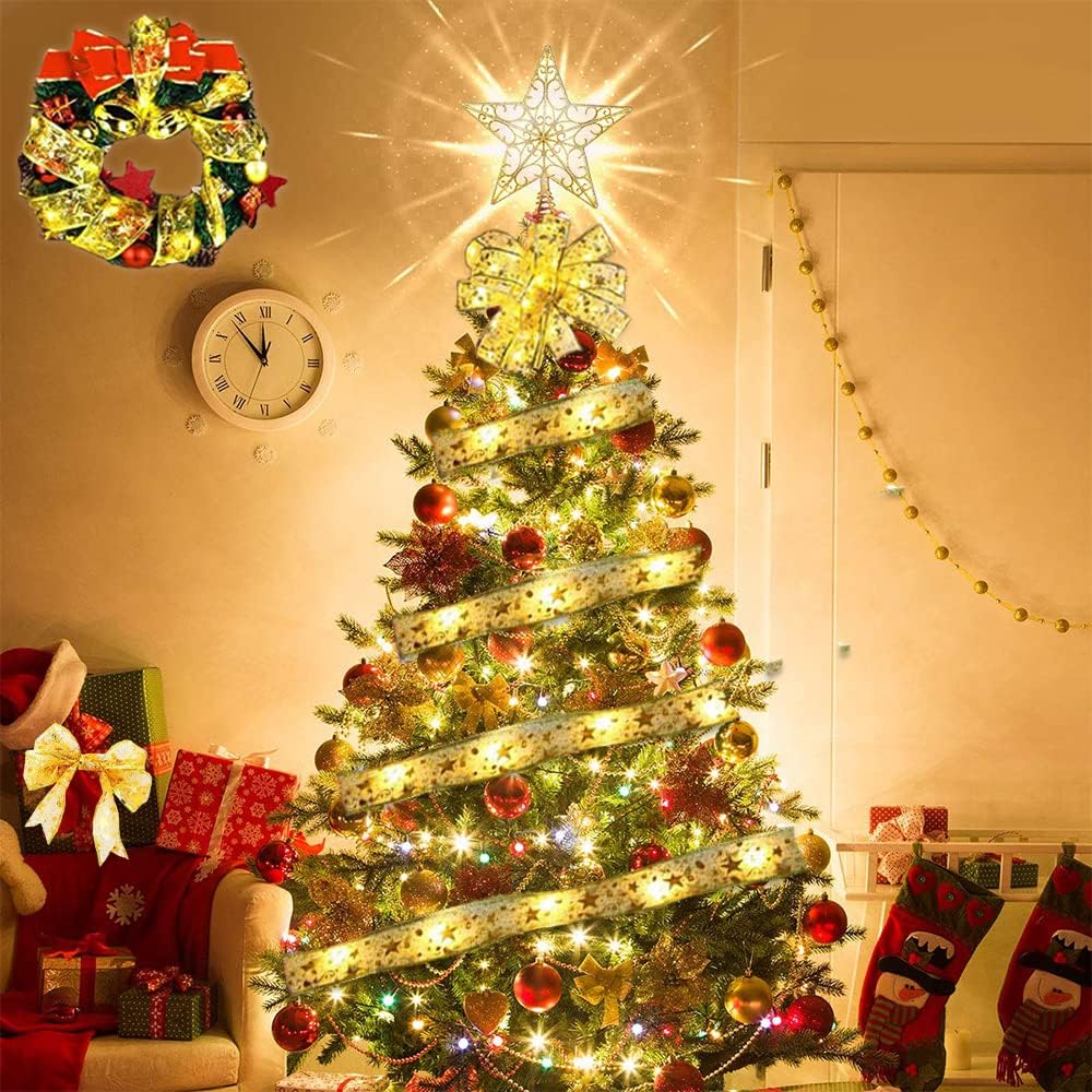 Гірлянда світлодіодна стрічка на ялинку 10 м на батарейках Тепле біле світло ∙ Світлодіодна LED гірлянда 10 м - мініатюра 6