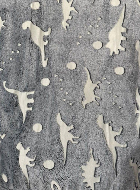 Світячий у темряві плед з динозаврами 100 × 150 см ∙ Флісовий плед, що світиться у темряві Динозаври - мініатюра 10