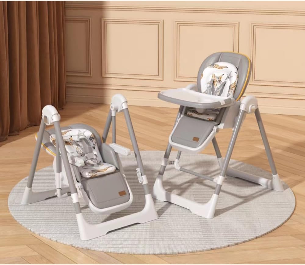 Стільчик-шезлонг для годування BabyChair Z901 з регульованою спинкою та столиком ∙ Шезлонг-стілець BabyChair Z901 з колесами та складною конструкцією - мініатюра 6