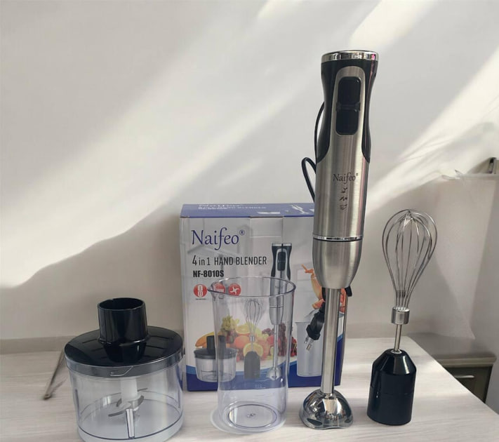 Погружний ручний блендер із нержавіючої сталі Naifeo 4 в 1 HF-8010S ∙ Багатофункціональний блендер Naifeo HF-8010S для кухні - мініатюра 2