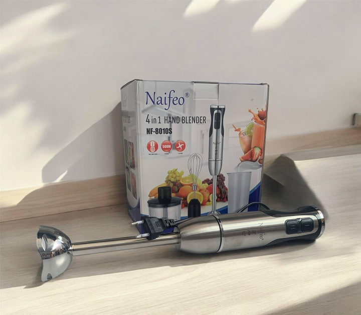 Погружний ручний блендер із нержавіючої сталі Naifeo 4 в 1 HF-8010S ∙ Багатофункціональний блендер Naifeo HF-8010S для кухні - мініатюра 5