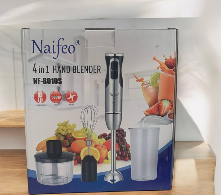 Погружний ручний блендер із нержавіючої сталі Naifeo 4 в 1 HF-8010S ∙ Багатофункціональний блендер Naifeo HF-8010S для кухні - мініатюра 7