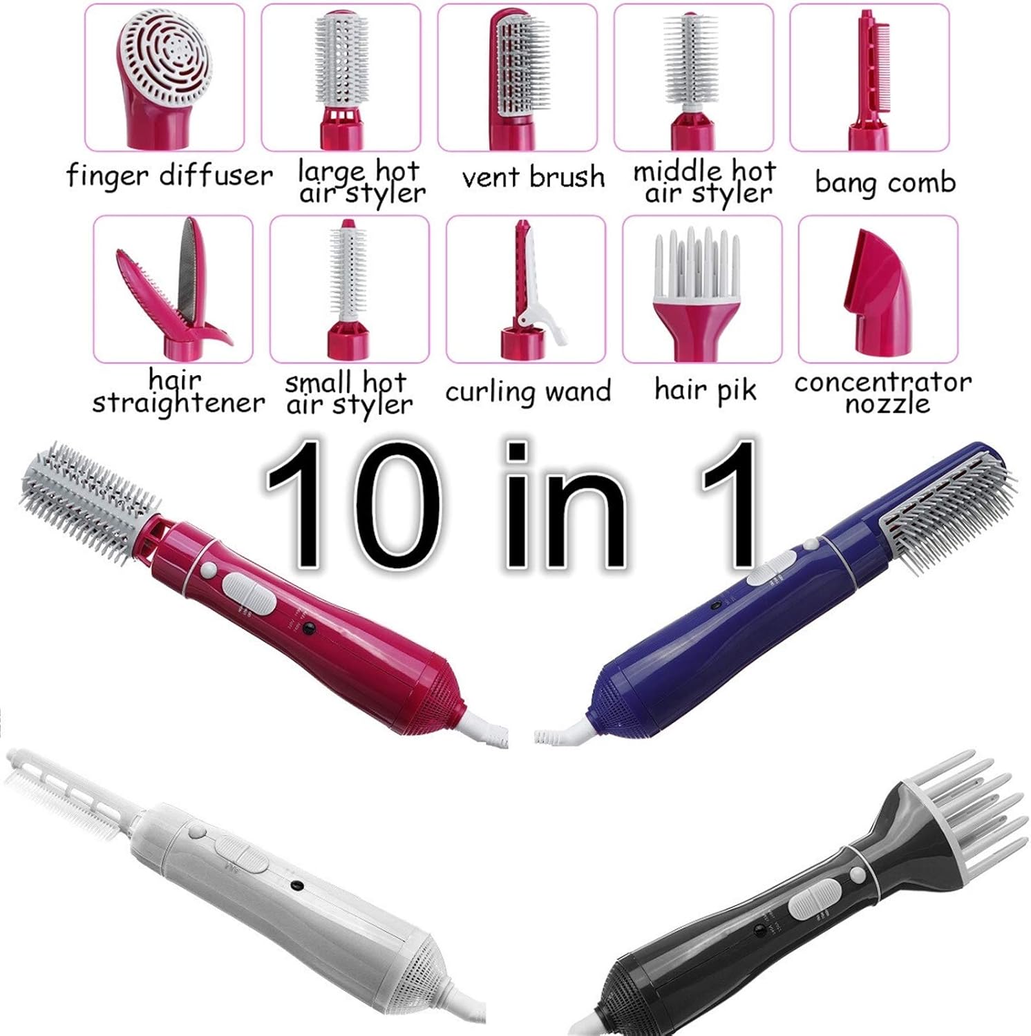 Професійний багатофункціональний стайлер для волосся Fullcome Hair Styler ST300 ∙ Фен-щітка 10 в 1 Fullcome Hair Styler ST300 - мініатюра 3