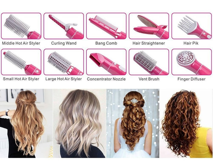 Професійний багатофункціональний стайлер для волосся Fullcome Hair Styler ST300 ∙ Фен-щітка 10 в 1 Fullcome Hair Styler ST300 - мініатюра 6