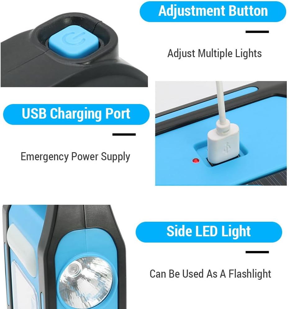 Ліхтар кемпінговий переносний HB-9707A-1LED+COB+LED ∙ Багатофункціональний туристичний ліхтар HB-9707A - мініатюра 8