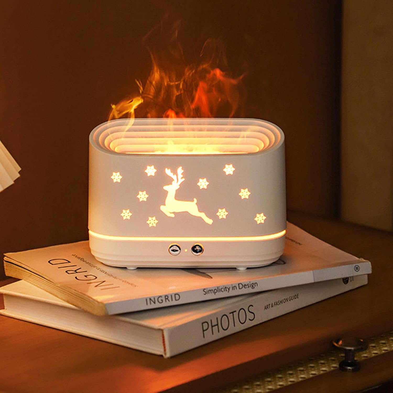 Зволожувач повітря з підсвічуванням та ефектом полум’я EL-JS1 ∙ Ультразвуковий зволожувач повітря EL-JS1 з імітацією вогню - мініатюра 5