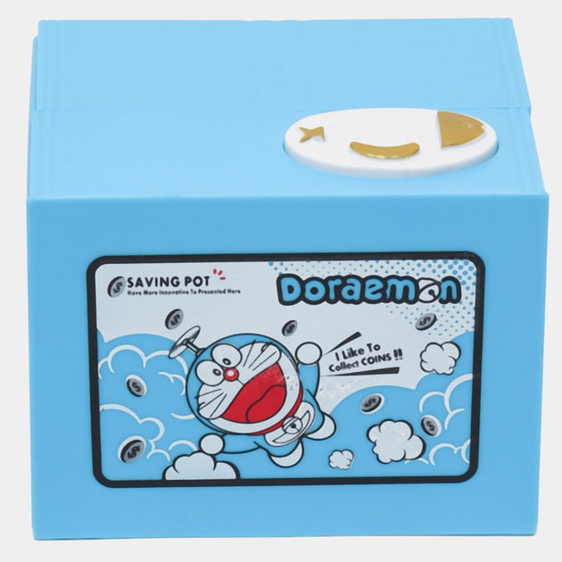 Інтерактивна скарбничка для дітей DORAEMON з автоматичним прийомом монет ∙ Дитяча інтерактивна скарбничка DORAEMON для монет на батарейках - мініатюра 2