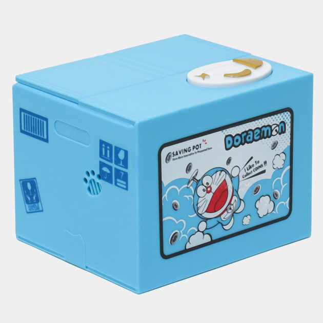 Інтерактивна скарбничка для дітей DORAEMON з автоматичним прийомом монет ∙ Дитяча інтерактивна скарбничка DORAEMON для монет на батарейках - мініатюра 4
