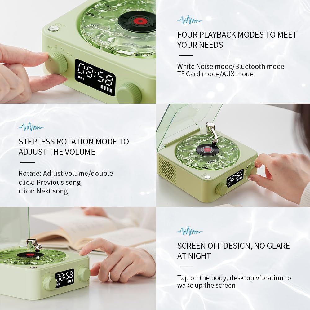 Колонка Bluetooth з нічником — вініловий програвач Waves ∙ Нічник Вініловий програвач з Bluetooth-колонкою та RGB-підсвіткою Waves - мініатюра 5